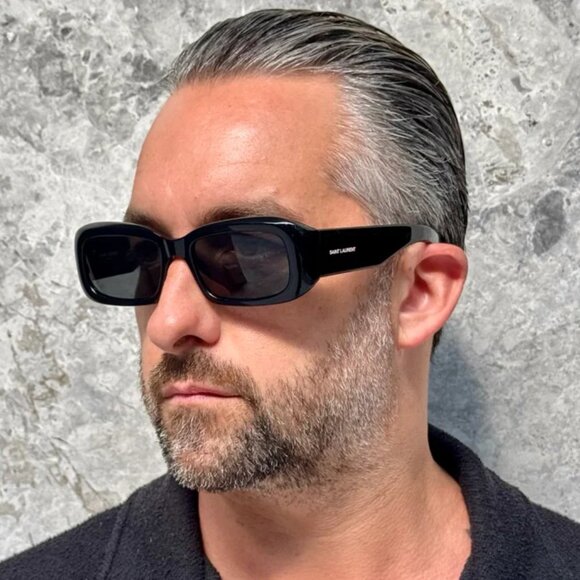 NWT SAINT LAURENT BLACK MEN SUNGLASSES - Picture 2 of 4